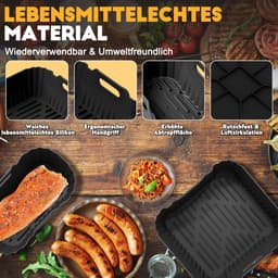 Accessoires Siliconen Heteluchtfriteuse Gescht voor Philips Dual Basket Airfryer 3000-5000 Serie 9L(6L/3L), Airfryer Siliconen voor Cookwise Dual Zone 9L(3L/6L) — thumbnail 3