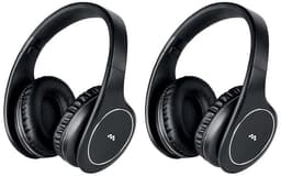 Meliconi HP Easy Digital Bundle - Koptelefoon - 2 Draadloze Stereo Headsets - Bedraad & draadloos via Transmitter - Zwart — thumbnail 6