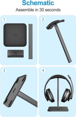 Hoofdtelefoonhouder met Afneembare TPU Antislip Siliconen - Geschikt voor Over-Ear en Gaming — thumbnail 5