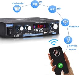 HiFi versterker met Bluetooth 5.0, mini audio versterker voor thuisbioscoop en karaoke — thumbnail 2