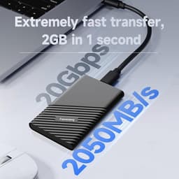 4TB Externe SSD - 2000MB/s USB 3.2 Gen2x2 - Draagbare Harde Schijf voor Desktop en Laptop — thumbnail 3