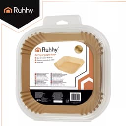 Ruhhy Airfryer papieren inserts 100 stuks 16 x 16 cm — thumbnail 3