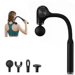 Home Vibes® Massage Apparaat voor Nek, Rug, Schouders en Benen - Massage Gun - Professioneel Massageapparaat - Vaderdag Cadeau - Lange Ergonomische Hendel - 4 Opzetstukken - 5 Standen - Draadloos - Zwart — thumbnail 1
