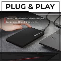 Ultrasnelle externe harde schijf 160GB - Draagbare gegevensback-up voor laptop, pc en gameconsole — thumbnail 4