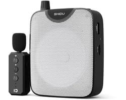 SHIDU M500 Spraakversterker Draadloos - Stemversterker - Geluidversterker - Draagbare Bluetooth Luidspreker en Draadloze Headset - Oplaadbare Stemversterker voor Leraren - Reizigers - Vergaderingen - Muzikanten