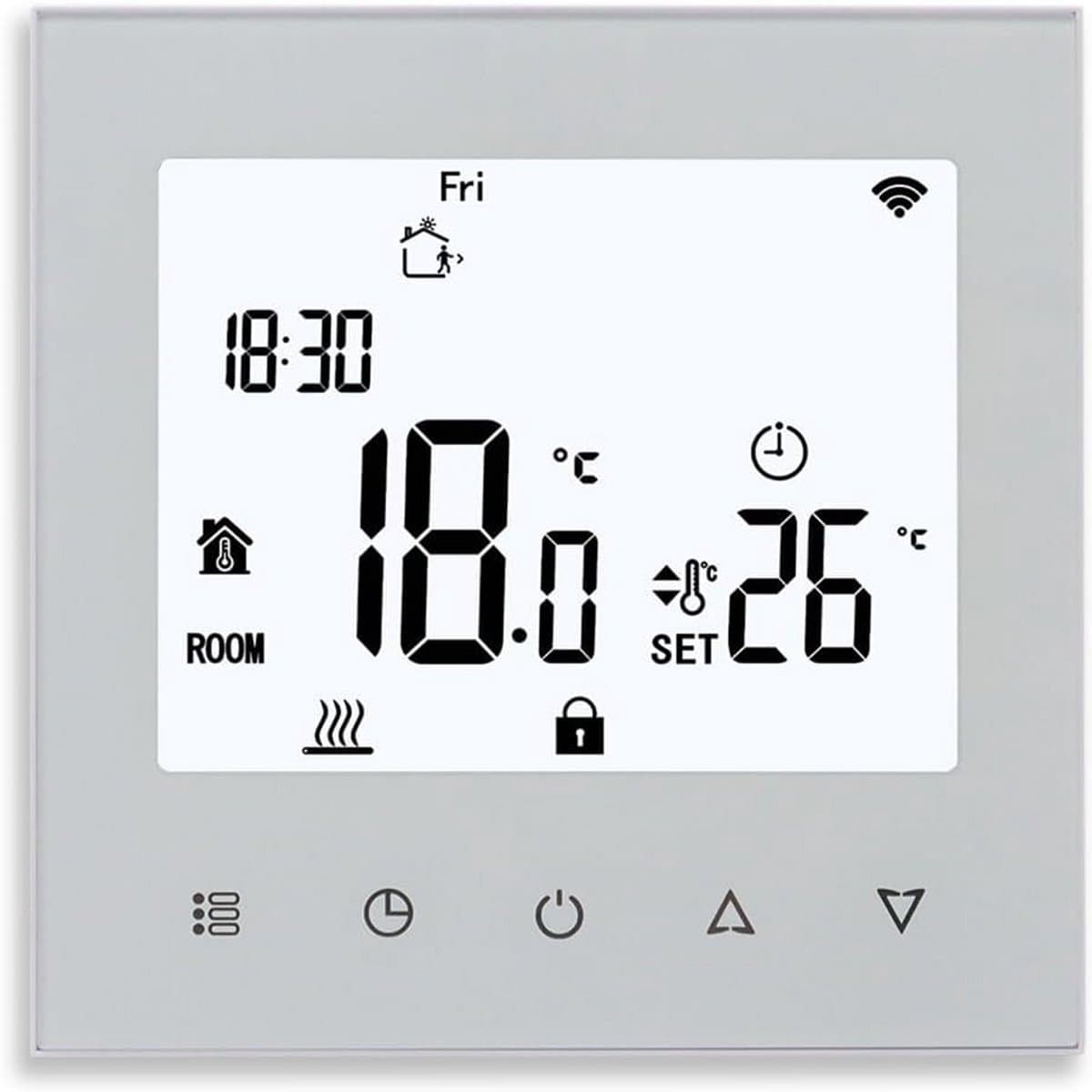Slimme Wifi Thermostaat voor Elektrische Vloerverwarming met App Bediening en Energiemonitoring — afbeelding 1