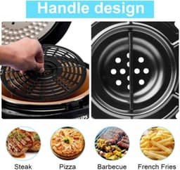 Anti-aanbak Heteluchtfriteuse Grillpan voor Airfryers 8,5 Inch - Vaatwasmachinebestendig — thumbnail 6