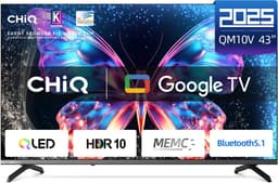 CHiQ U43QM10V - Smart TV 43 Inch - QLED Pro Google TV - UHD 4K - Randloos Metal Design - Dolby Audio - Nieuw — thumbnail 1