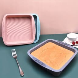 Grijze siliconen bakvorm 26x25x5,5 cm - Oven, Airfryer, Magnetron — thumbnail 4