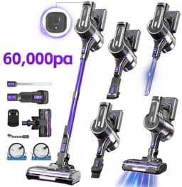 Grenintol 6-in-1 Steelstofzuiger Draadloos – Steelstofzuiger – 60.000 Pa–2500 mAh Accu – Draadloze Stofzuiger - Accu tot 60 Minuten – Stofzuiger Zonder Zak 1,2 L Stofbak – Stofzuiger Draadloos met LED Licht – Voor Tapijten en Harde Vloer – Paars — thumbnail 1