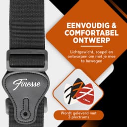 Finesse Gitaarband - Verstelbaar - Katoen - Akoestische & Elektrische Gitaar - Gitaarriem - Gitaar Strap - Guitar Strap — thumbnail 3