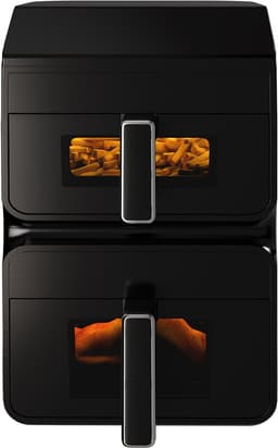 Fukstern Airfryer Pro – Dubbele Mand – 10L – 3000W – Heteluchtfriteuse met SYNC-Functie en Kijkvenster – 11 Automatische Programma’s – Zwart — thumbnail 1