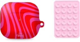 xoxo Wildhearts AirPods hoesje Berry Much Rood & Roze + Telefoonsticker Stick On Me Square Lichtroze – geschikt voor AirPods 4 — thumbnail 1