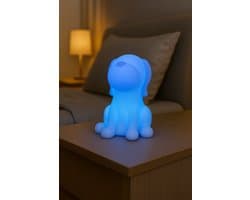 Fameilleur Bluetooth Speaker met LED Licht – 7 Kleuren Nachtlamp Hondvorm – Draadloze Kinderlamp met Muziek & Nachtverlichting – Oplaadbaar via USB-C – Veilig Kids Safe Volume – IPX4 Waterdicht – Speakerlamp voor Slaapkamer, Kinderkamer & Cad