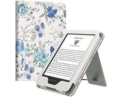 Ultra Lightweight 6" Kindle Case with Auto Wake/Sleep - Blue Flower Design