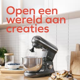 KitchenBrothers 1200W Keukenmachine - Keukenrobot - 5L - Mixer met Mengkom - BPA-vrij Keukenmixer - Antraciet — thumbnail 2