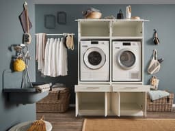 Laundry Duo Wasmachine kast met bovenkasten - Wit - Hoogte 200cm — thumbnail 5
