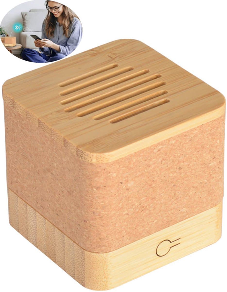 Bluetooth Speaker - Draagbare Bluetooth Mini Speaker - Draadloze Speaker - Draadloze Muziek Box - 3 uur lang muziek luisteren - Draadloze verbinding tot 10 m - Houtkleur — afbeelding 1