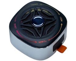 Fivesquare SpinWave Waterproof Speaker – Mini Bluetooth Speaker met Gyro-Spinner Design, RGB Licht, IPX7 & Bass/TWS Zilver