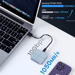 Snelle 500GB Externe SSD Harde Schijf USB-C 3.2 Gen 2 tot 1050 MB/s — thumbnail 2