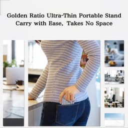 Draagbare tablet-/telefoonstandaard, opvouwbare bureaustandaard voor telefoons, verstelbare tabletsteun, compatibel met alle telefoons en tablets tot 12 inch. — thumbnail 5