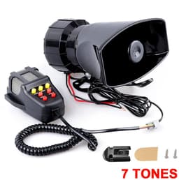 Megafoon 24V 100W met Sirene – 110 dB PA Systeem – 7 Tonen – Autosirene voor Truck, Boot & Noodgebruik – Zwart — thumbnail 5