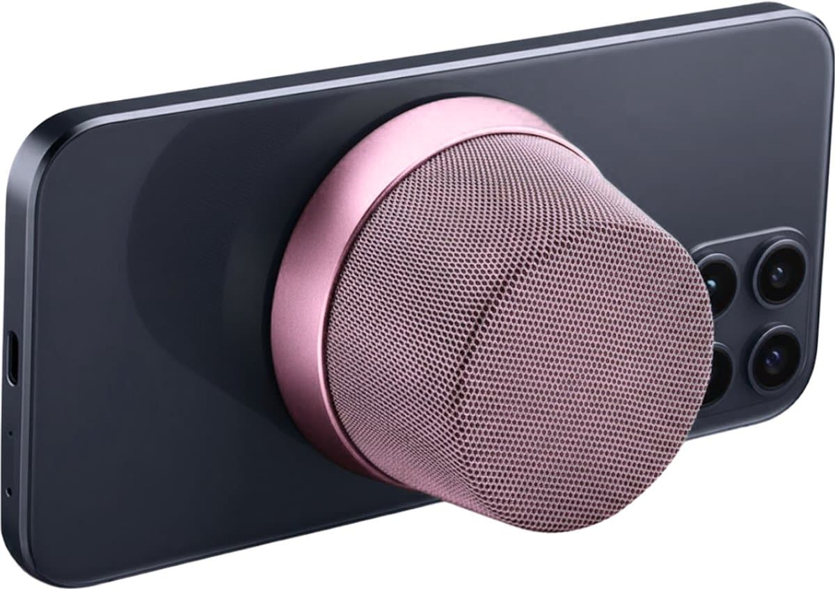 NÖRDIC Magnetische Luidspreker - Bluetooth 5.3 - 3W - TWS Stereo - Geschikt voor MagSafe - Voor Tablet & Smartphone - Roze — afbeelding 1