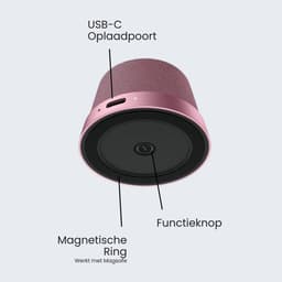 NÖRDIC Magnetische Luidspreker - Bluetooth 5.3 - 3W - TWS Stereo - Geschikt voor MagSafe - Voor Tablet & Smartphone - Roze — thumbnail 2