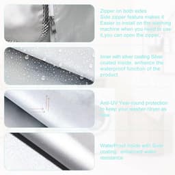 Allecta - Waterdichte Beschermhoes voor Wasmachine en Droger - Afdekking Binnenshuis - Stofdicht - Huishoudartikelen - Wasmachine Accessoires — thumbnail 5