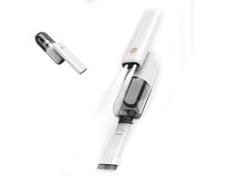 Autostofzuiger - Handstofzuiger - 180° opvouwbaar - Draagbare stofzuiger - Met LED-verlichting - Geschikt voor auto's, huizen en kantoren - Wit