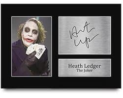 Heath Ledger Handtekening A4 Print - Joker Batman Decoratie