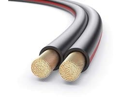 Hifi luidsprekerkabel 2 x 2,5 mm² - 15 m, zwart