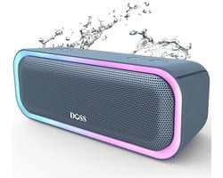 Bluetooth-luidspreker met meerkleurige lichten en 20W vermogen - IPX6 waterdicht, 20 uur batterijduur, draadloze stereo-koppeling
