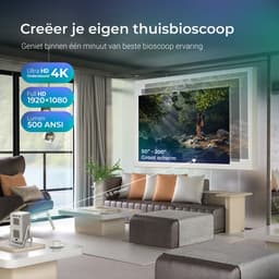 Lumenix® AIR - PRO Beamer – Dolby Audio – Thuisbioscoop met Netflix – 500 ANSI – Full HD 1080p (4K ondersteund) – WiFi 6 & Bluetooth 5.2 – Autofocus & Auto Keystone – Home Cinema Projector — thumbnail 4