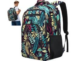 OKWISH Reistassen - Rugzak, Laptop Rugzak, Travel Rugzak, Grote Capaciteit Rugzak, 18 Inch Rugzak, Lichtgewicht Grote Capaciteit Rugtas, Backpack Voor Werk En Reizen, Met Veel Vakken, Esdoornbladgroen, Oxford-Stof