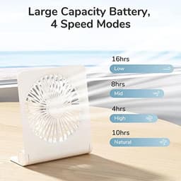 Draagbare USB Bureauventilator - Oplaadbaar, Opvouwbaar, Sterke Wind, Ultrastil, Voor Thuis en Kantoor — thumbnail 1