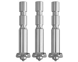Geïntegreerde gehard stalen sproeiers 0,4 mm, 0,6 mm en 0,8 mm voor 3D-printer Nozzles (3PK)