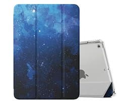 Beschermhoes voor iPad 9e/8e/7e generatie met standaard en slaap/ontwaakfunctie - 10,2 inch, blauwe sterren