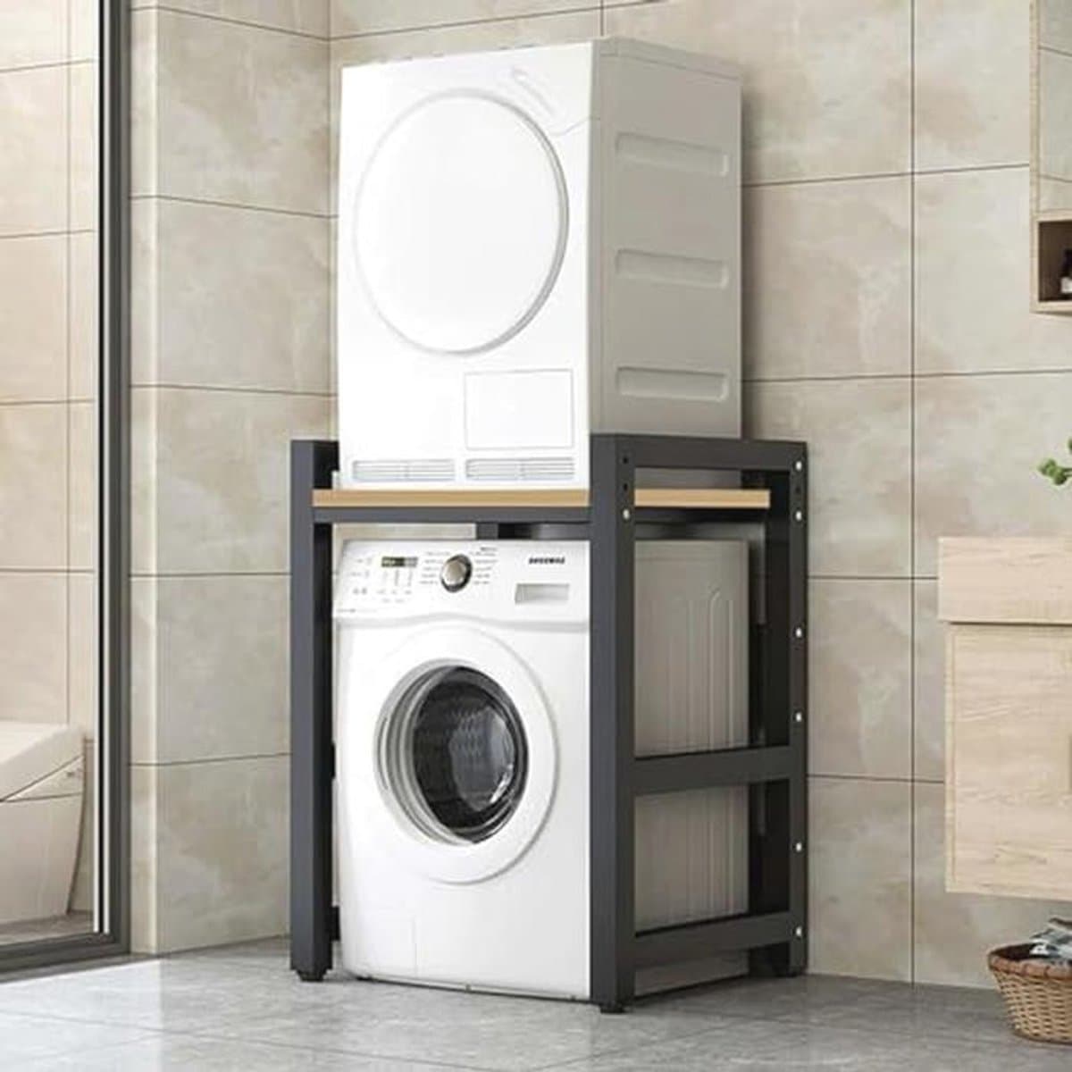Ruimtebesparende Wasmachine- en Droogkast met Verstelbare Hoogte — afbeelding 1