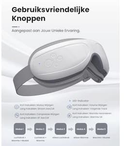 Bob and Brad EyeOasis 2 Eye Massager with Heat Function, Compression and Music, Foldable Rechargeable Eye Massager, Eye Therapy to Relieve Eye Pain, Improve Dry Eyes and Sleep — thumbnail 2