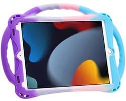 Kindvriendelijke iPad 10.2 Hoes met Screenprotector en Riem - Siliconen Schokbestendig voor Generatie 9e/8e/7e