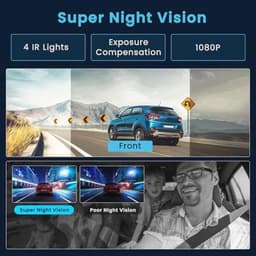 Draadloze WiFi Dashcam met 64 GB SD-kaart - FHD 1080P Auto Camera met Bewegingsdetectie en Loop-opname — thumbnail 4