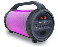 Draagbare Bluetooth Speaker met LED en Microfoon voor Karaoke, Perfect voor Feestjes en Buitengebruik