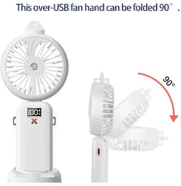 Opvouwbare Handventilator met Waterkoeling - 5000 mAh - USB Oplaadbaar en 5 Snelheden — thumbnail 3