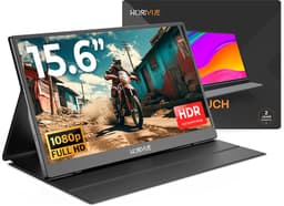 HoriVue Premium Portable Monitor 15.6 inch - Full HD - Extra Scherm Laptop - Draagbare Monitor - Gaming - IPS Beeldscherm - Plug & Play - Incl Beschermhoes - 2025 model — thumbnail 1
