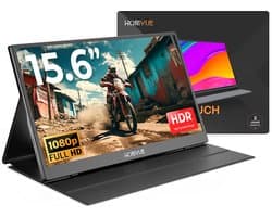 HoriVue Premium Portable Monitor 15.6 inch - Full HD - Extra Scherm Laptop - Draagbare Monitor - Gaming - IPS Beeldscherm - Plug & Play - Incl Beschermhoes - 2025 model