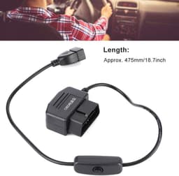 18.7in II Power Kabel - 2 naar USB Oplader Kabel - Dash Cam Hardwire Kit met 16Pin Connector voor Auto GPS DVR Dash Camera — thumbnail 2