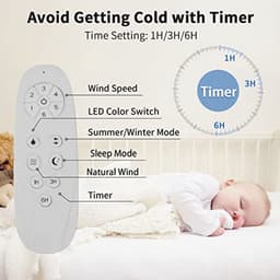Plafondventilator met Licht en Afstandsbediening - 122cm Stille 4 Blade Ventilator voor Slaapkamer en Woonkamer — thumbnail 5
