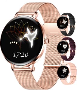 Bizoule Amor Smartwatch Dames - Rosé-Goud - AMOLED - Horloge met Belfunctie - Stappenteller - Hartslagmeter - Slaapmonitor - Multisport - Geschikt voor Android en iOS — thumbnail 1