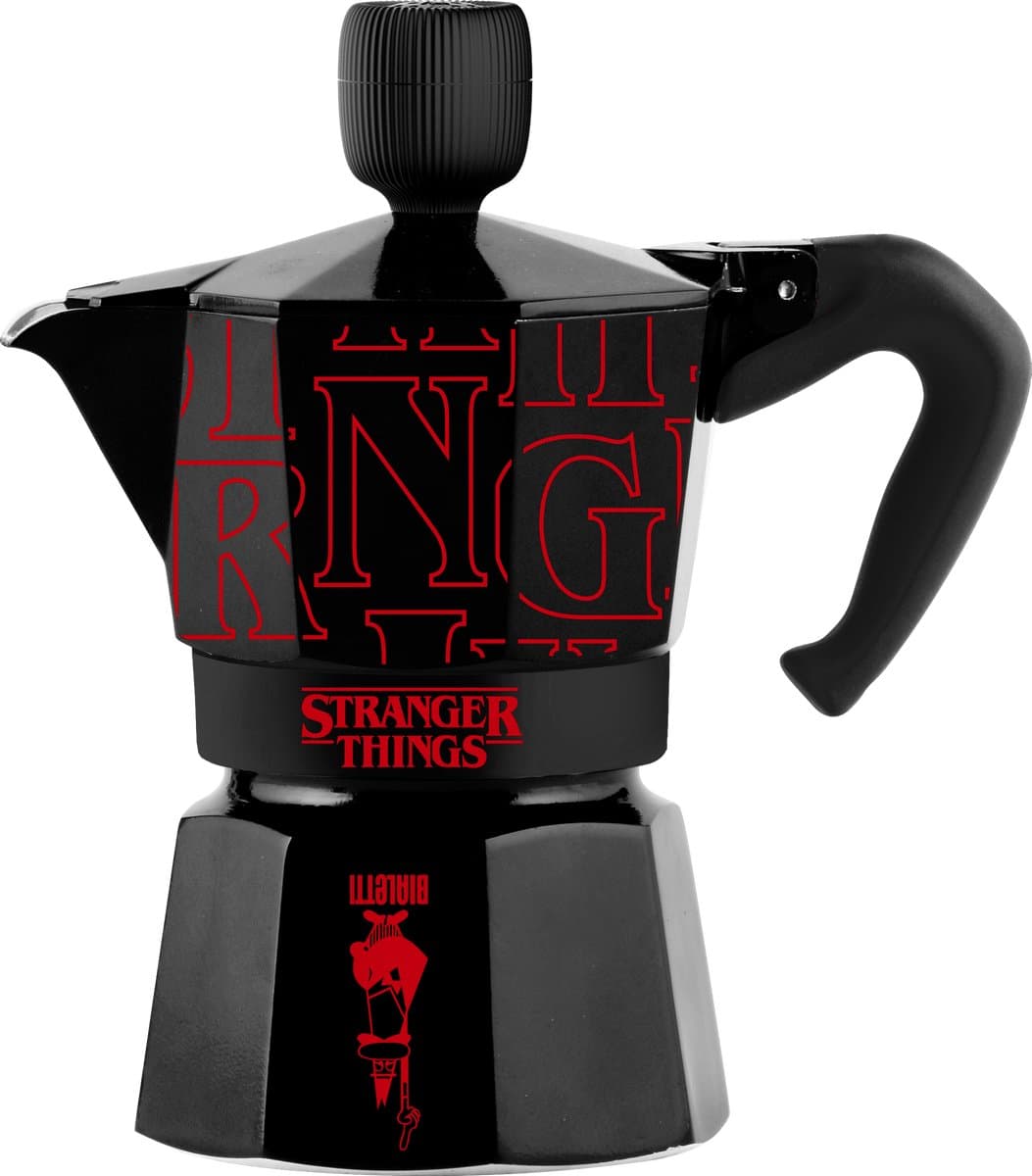 Bialetti Stranger Things - Percolator - Moka Express 3 kops - Aluminium - Met Stranger things sound effect — afbeelding 1